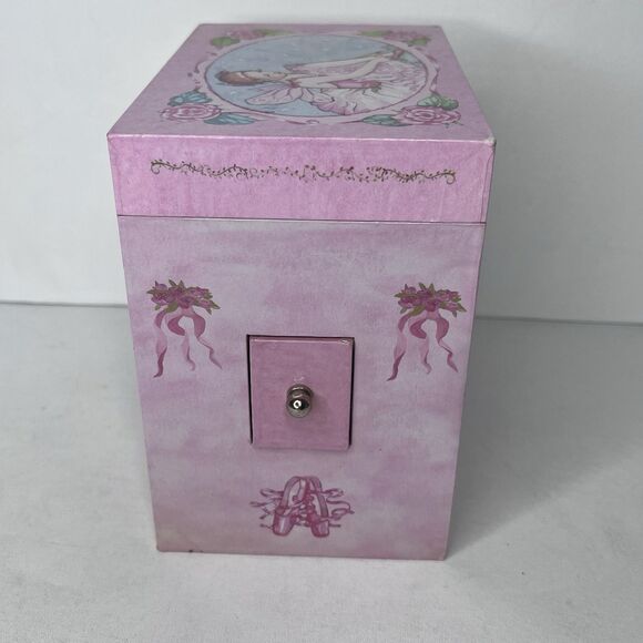 Enchantmints Pink Ballerina Swan Lake Dancer 6” Music Box 4 Drawers WORKS - Picture 3 of 12